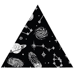 Dark Stars And Planets Wooden Puzzle Triangle