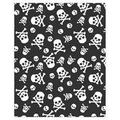 Skull And Cross Bone On Black Background Drawstring Bag (small) by AnkouArts