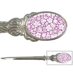 White Hawaiian flowers on purple Letter Opener Front