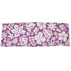 White Hawaiian Flowers On Purple Body Pillow Case (dakimakura) by AnkouArts