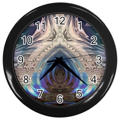 Desert Bloom Wall Clock (black) by MRNStudios