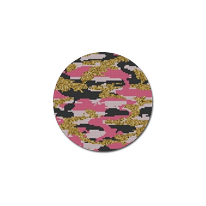 Abstract Glitter Gold, Black and Pink Camo Golf Ball Marker (10 pack)