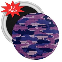 Abstract Purple Camo 3  Magnets (10 Pack)  by AnkouArts