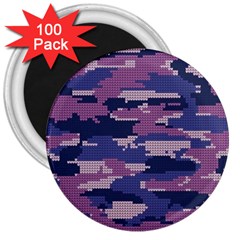 Abstract Purple Camo 3  Magnets (100 Pack) by AnkouArts