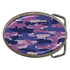 Abstract Purple Camo Belt Buckles by AnkouArts