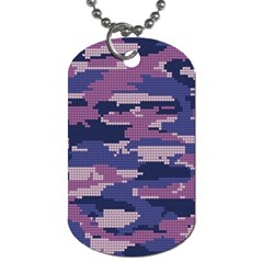 Abstract Purple Camo Dog Tag (one Side) by AnkouArts