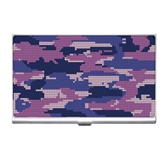 Abstract Purple Camo Business Card Holder by AnkouArts