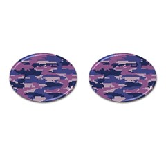 Abstract Purple Camo Cufflinks (oval) by AnkouArts