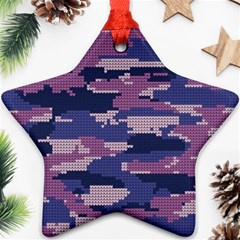 Abstract Purple Camo Star Ornament (two Sides) by AnkouArts