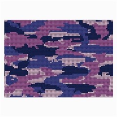 Abstract Purple Camo Large Glasses Cloth by AnkouArts