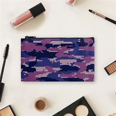 Abstract Purple Camo Cosmetic Bag (small) by AnkouArts