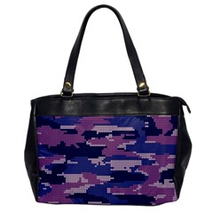 Abstract Purple Camo Oversize Office Handbag by AnkouArts