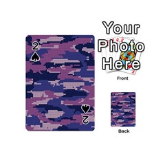 Abstract Purple Camo Playing Cards 54 Designs (mini)