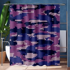 Abstract Purple Camo Shower Curtain 60  X 72  (medium)  by AnkouArts