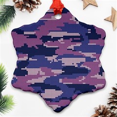 Abstract Purple Camo Ornament (snowflake)