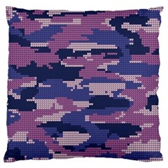 Abstract Purple Camo Large Cushion Case (two Sides)