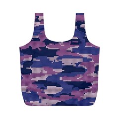 Abstract Purple Camo Full Print Recycle Bag (m)