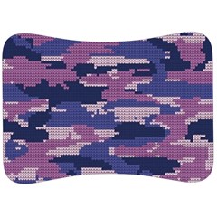 Abstract Purple Camo Velour Seat Head Rest Cushion by AnkouArts