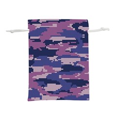 Abstract Purple Camo Lightweight Drawstring Pouch (l) by AnkouArts