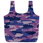 Abstract Purple Camo Full Print Recycle Bag (XXXL) Front