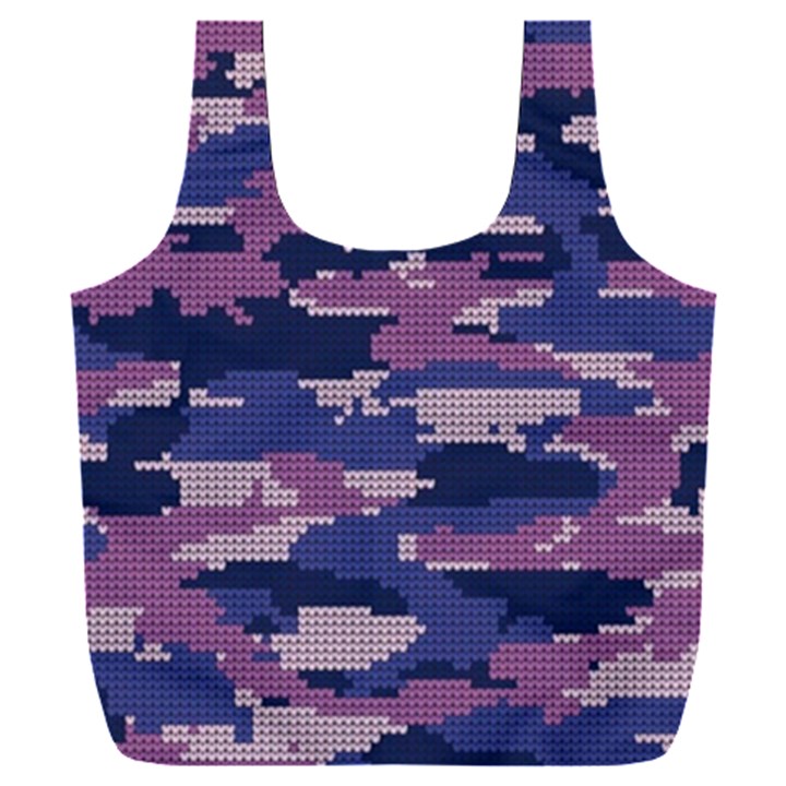 Abstract Purple Camo Full Print Recycle Bag (XXXL)