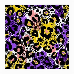 Black Leopard print with yellow, gold, purple and pink Medium Glasses Cloth