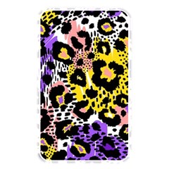 Black Leopard print with yellow, gold, purple and pink Memory Card Reader (Rectangular)