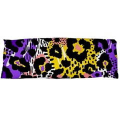 Black Leopard Print With Yellow, Gold, Purple And Pink Body Pillow Case (dakimakura) by AnkouArts