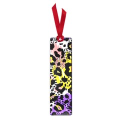 Black Leopard print with yellow, gold, purple and pink Small Book Marks