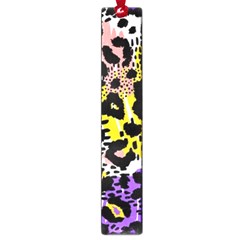 Black Leopard print with yellow, gold, purple and pink Large Book Marks