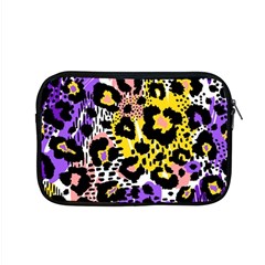 Black Leopard print with yellow, gold, purple and pink Apple MacBook Pro 15  Zipper Case