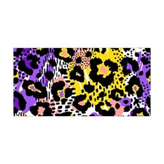 Black Leopard print with yellow, gold, purple and pink Yoga Headband