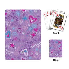  Hearts And Stars On Light Purple  Playing Cards Single Design (rectangle)