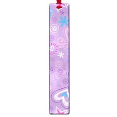  Hearts And Stars On Light Purple  Large Book Marks by AnkouArts