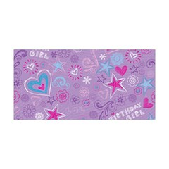  Hearts And Stars On Light Purple  Yoga Headband by AnkouArts