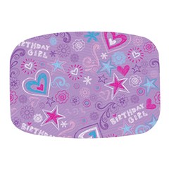  Hearts And Stars On Light Purple  Mini Square Pill Box