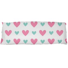 Pink Hearts One White Background Body Pillow Case Dakimakura (two Sides) by AnkouArts