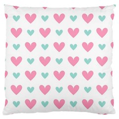 Pink Hearts One White Background Standard Flano Cushion Case (one Side) by AnkouArts