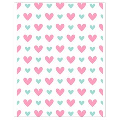 Pink Hearts One White Background Drawstring Bag (small) by AnkouArts