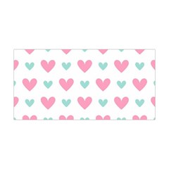 Pink Hearts One White Background Yoga Headband by AnkouArts