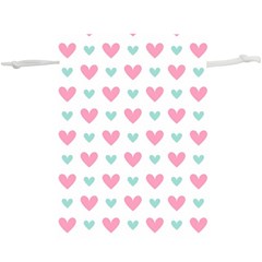 Pink Hearts One White Background  Lightweight Drawstring Pouch (xl) by AnkouArts