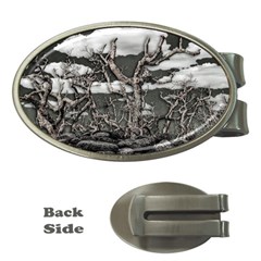 Dark Fantasy Landscape Poster Money Clips (oval) 