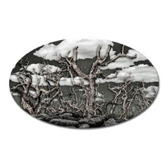 Dark Fantasy Landscape Poster Oval Magnet by dflcprintsclothing