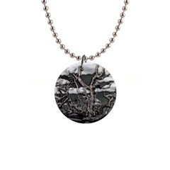 Dark Fantasy Landscape Poster 1  Button Necklace by dflcprintsclothing