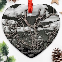 Dark Fantasy Landscape Poster Heart Ornament (two Sides) by dflcprintsclothing