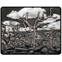 Dark Fantasy Landscape Poster Double Sided Fleece Blanket (medium) 