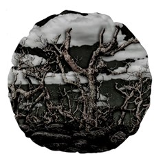 Dark Fantasy Landscape Poster Large 18  Premium Flano Round Cushions by dflcprintsclothing