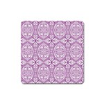 purple pattern Oval Square Magnet Front