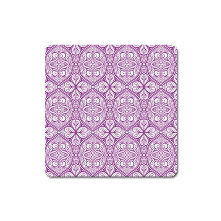 purple pattern Oval Square Magnet