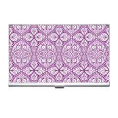 Purple Pattern Oval Business Card Holder